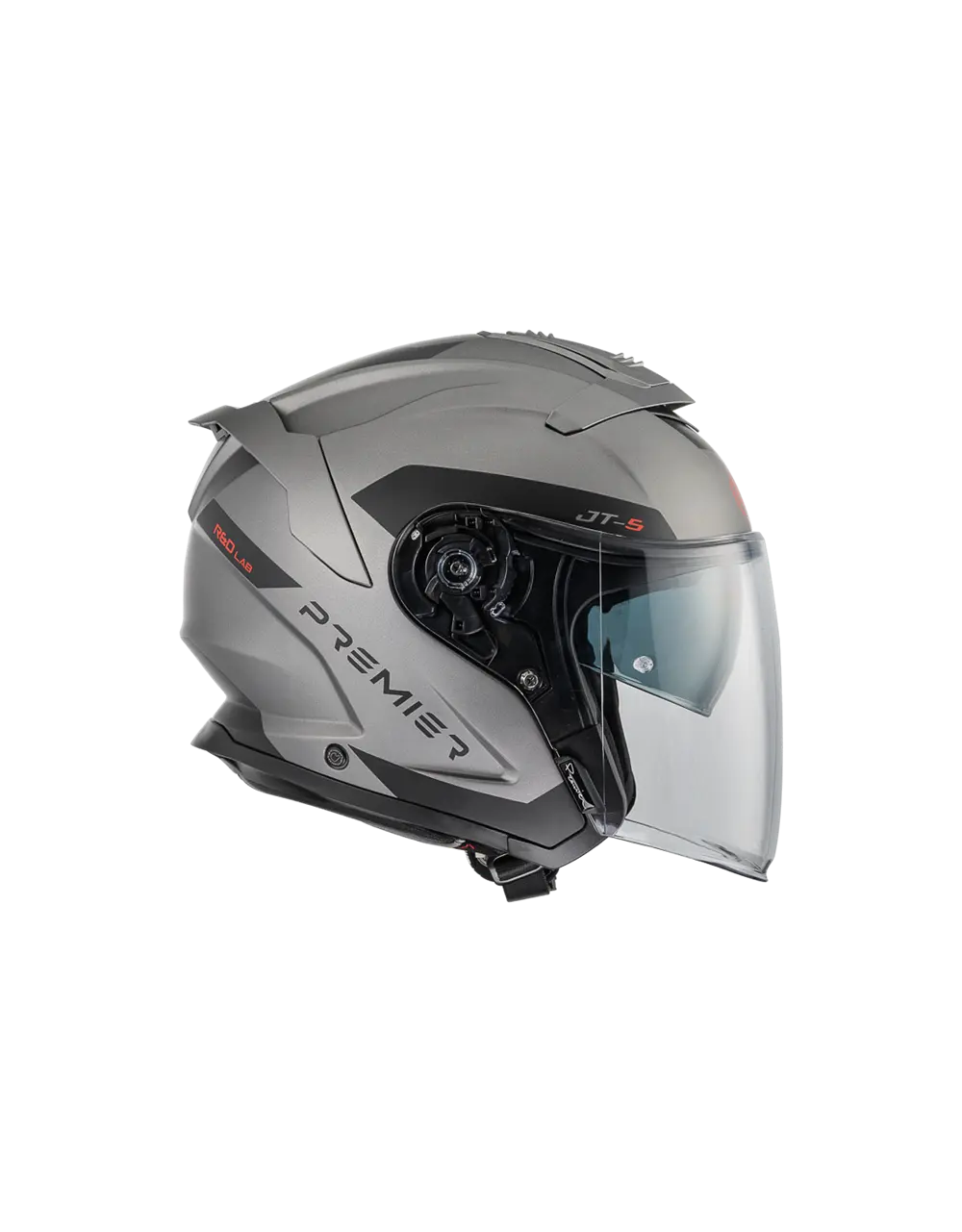 Premier Helmets Jt5 Ma Jethelm - Schwarz/Grau