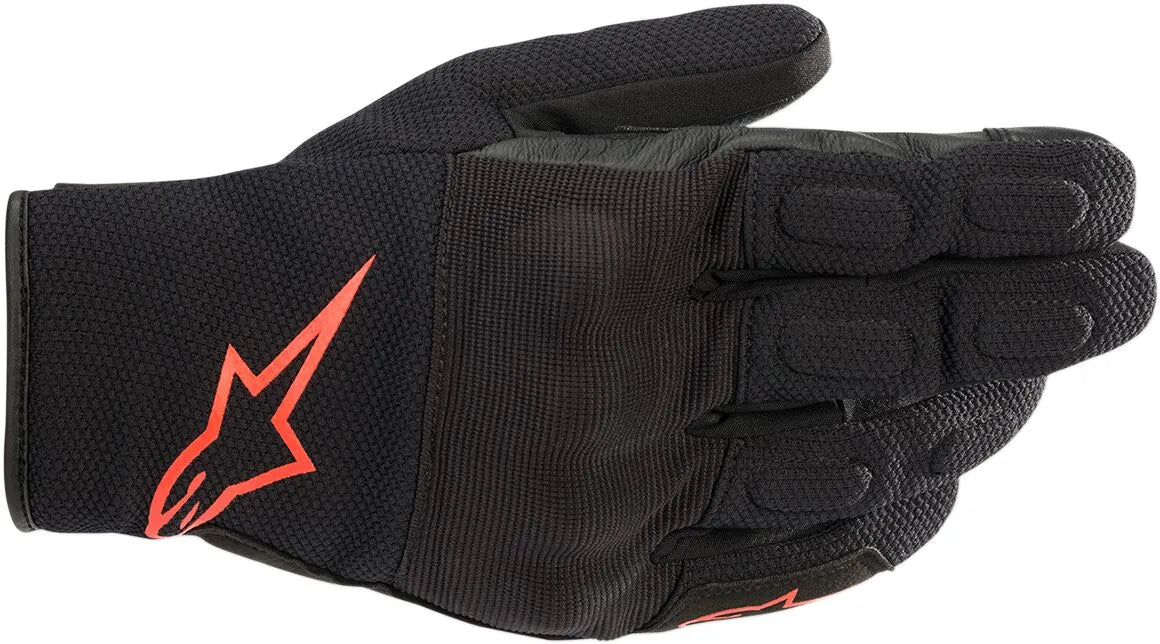 Alpinestars S-max Drystar Handschuhe – Schwarz/Fluoreszierendes Rot