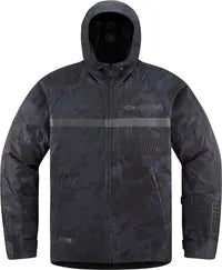 Icon Pdx3™ Allwetter-Motorradjacke für Herren – Schwarz/Camo Grau