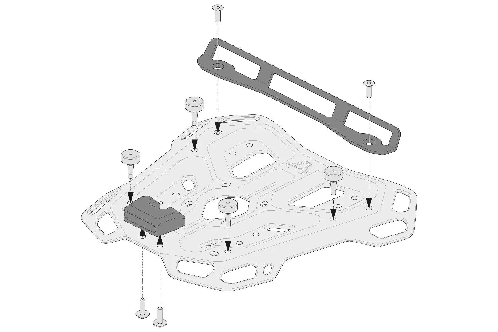SW-MOTECH Adapter-Kit für Shad Topcase auf Adventure Rack