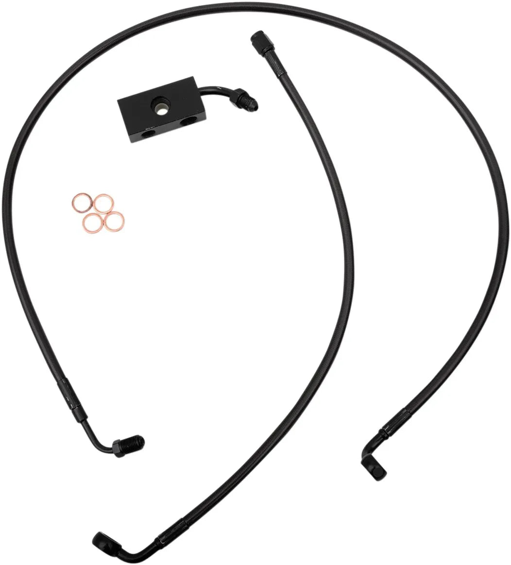 La Choppers Midnight Stahlflex-Bremsleitungssatz mit ABS
