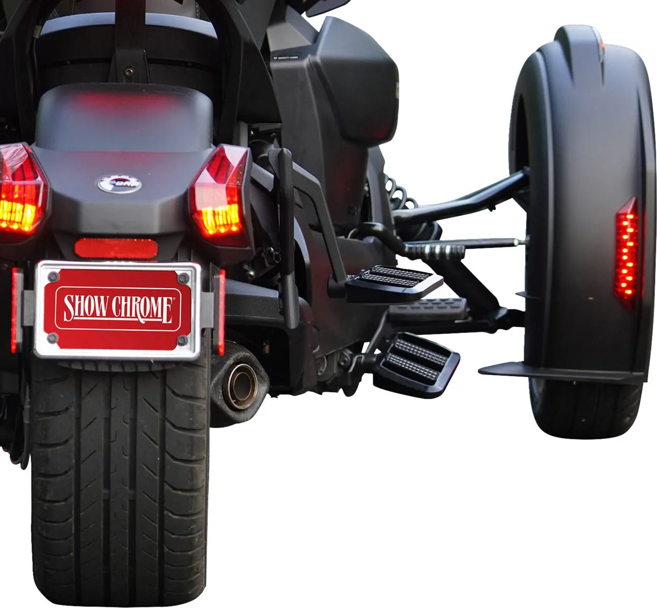 Show Chrome Combat Trittbretter – Schwarzes Aluminium