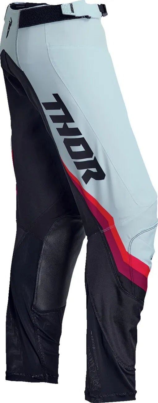 Thor Damen Pulse Rev Rennhose - Schwarz/Dunkelrot/Weiß/Mint
