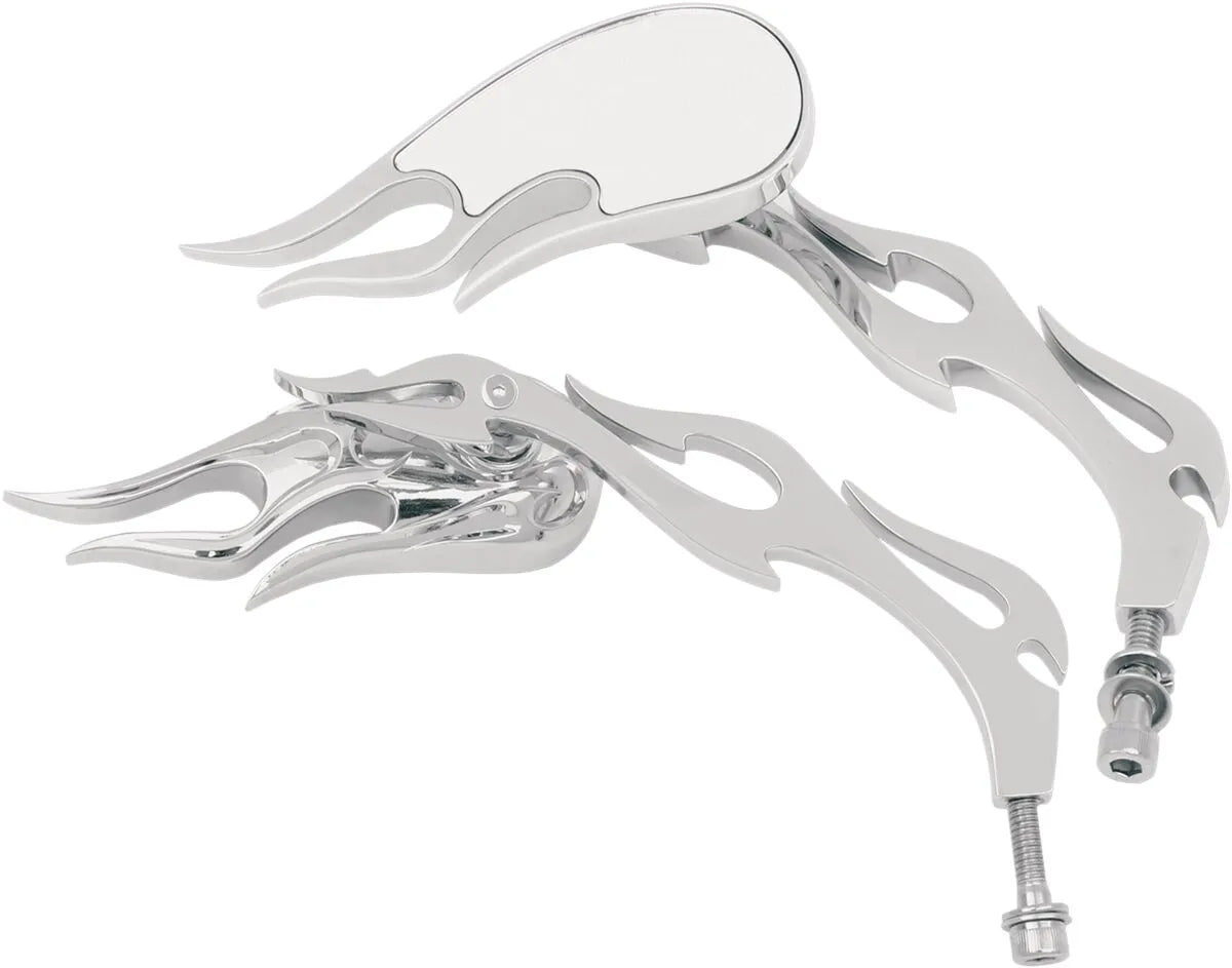 Drag Specialties Flammenmuster-Druckgussspiegel