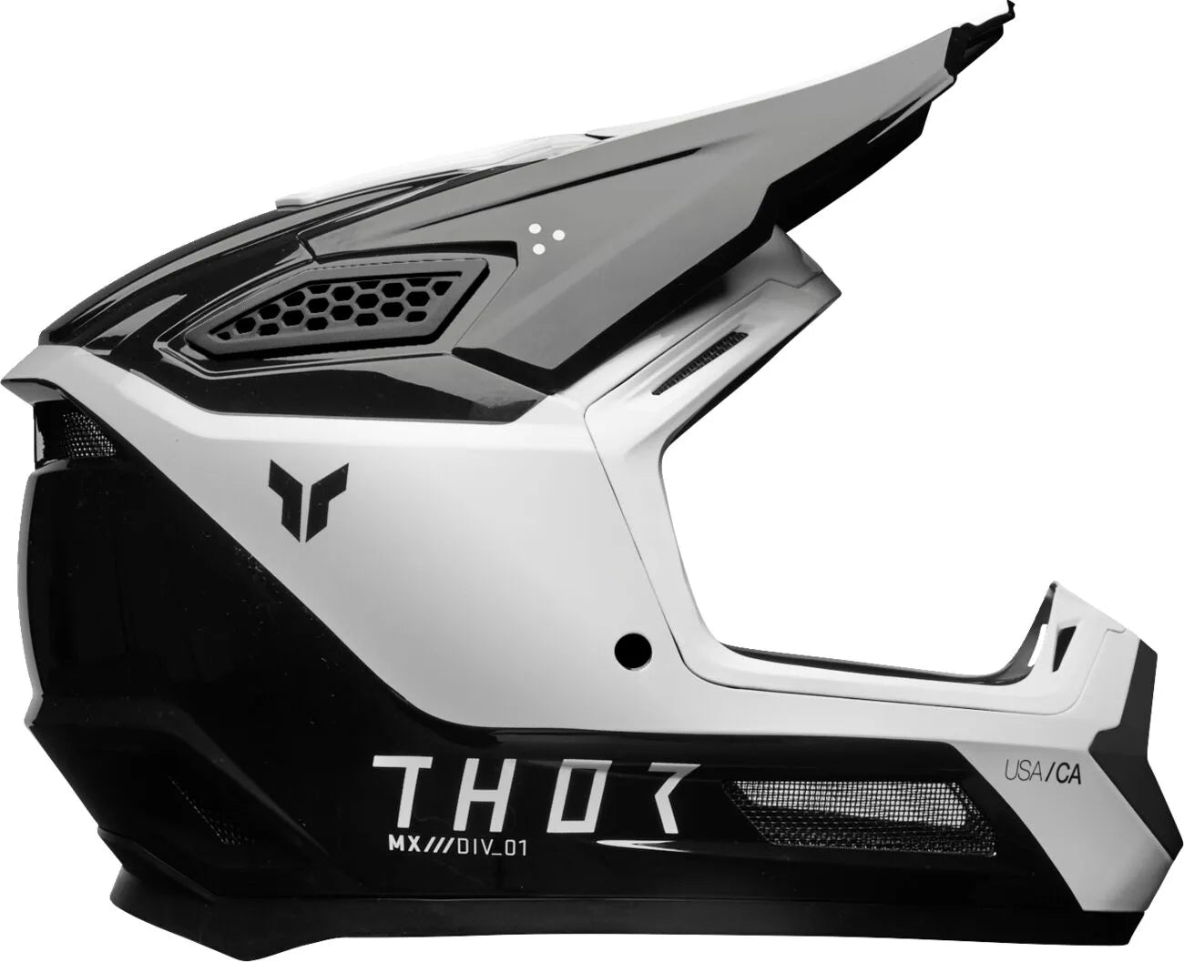 Thor Fleet Storm Helm - Mx, Weiß/Schwarz