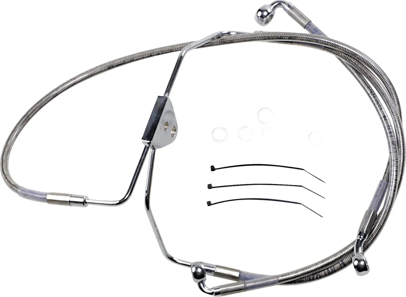 Drag Specialties Bremsleitungssatz mit Verlängerung - Edelstahl