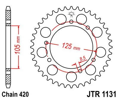 JT Sprockets Stahl-Kettenrad hinten – 60 Zähne