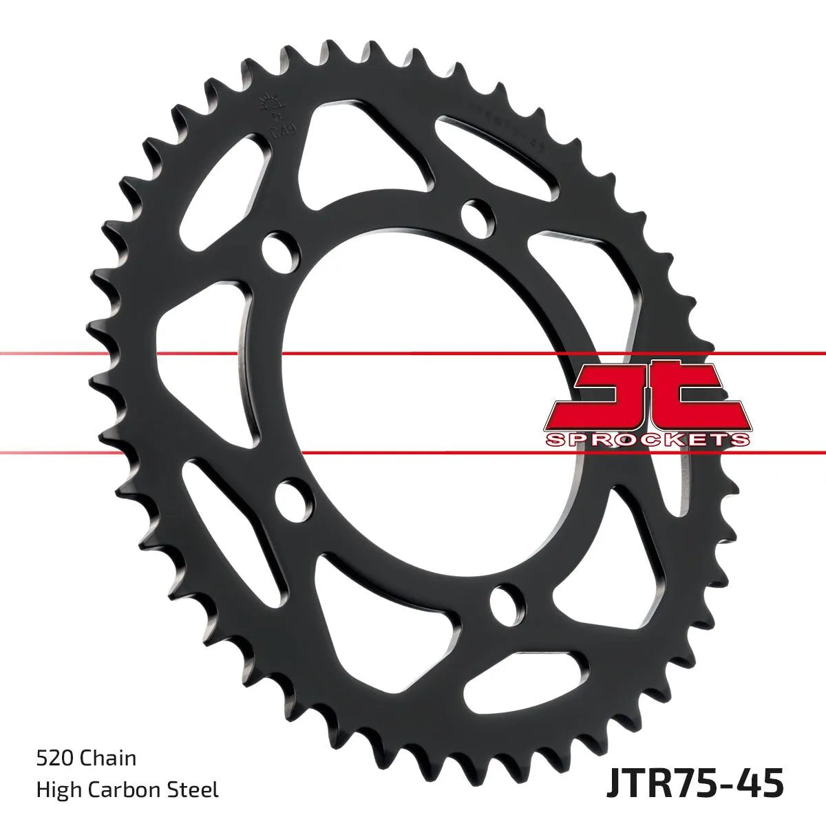 JT Sprockets Stahl-Kettenrad hinten 520-45 Zähne