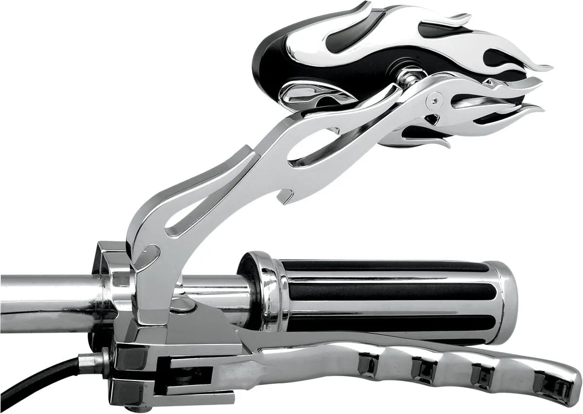 Drag Specialties Flammenförmige ovale Spiegel - Chrom