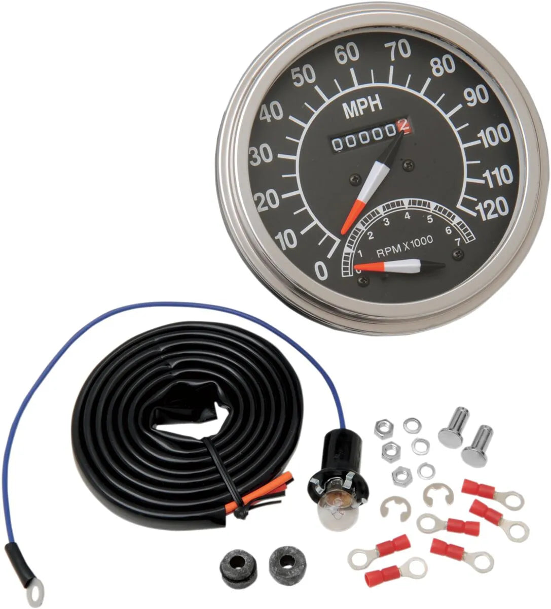 Drag Specialties 5" Fl-Style 2:1 Tachometer