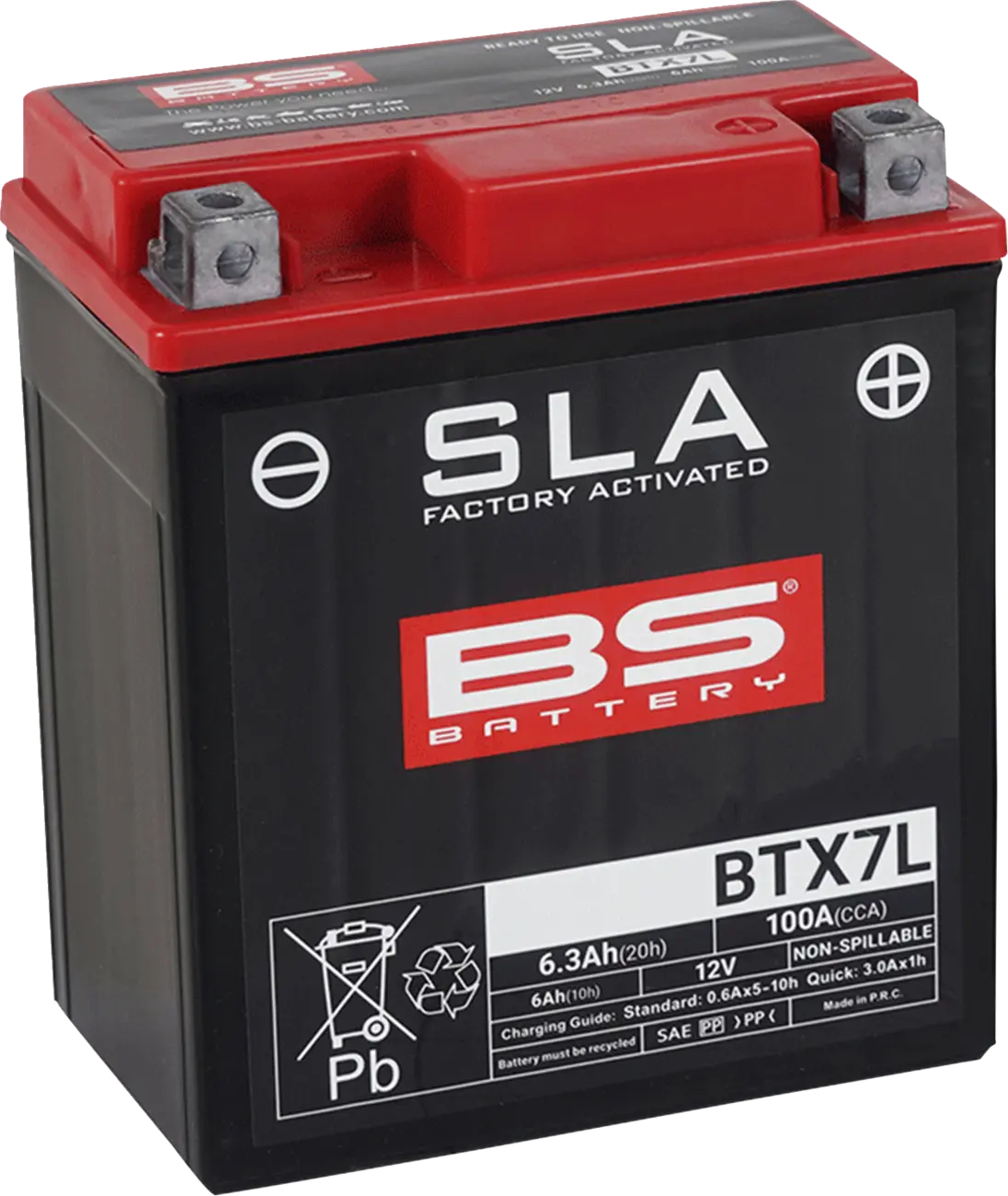 BS Battery AGM 12V 6Ah Motorradbatterie
