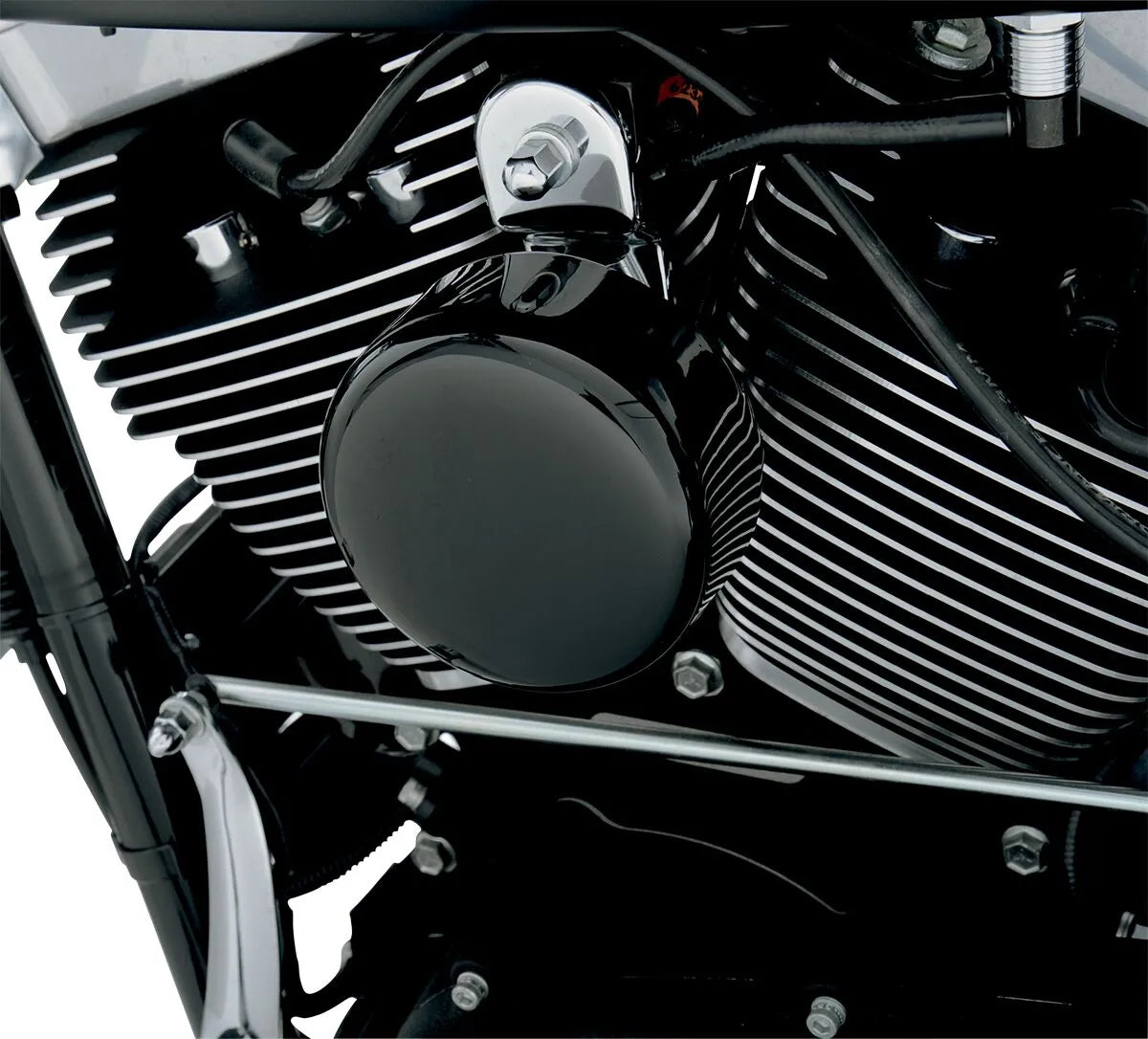 Drag Specialties Hupenabdeckung - Schwarzer Stahl, 4-5/8"