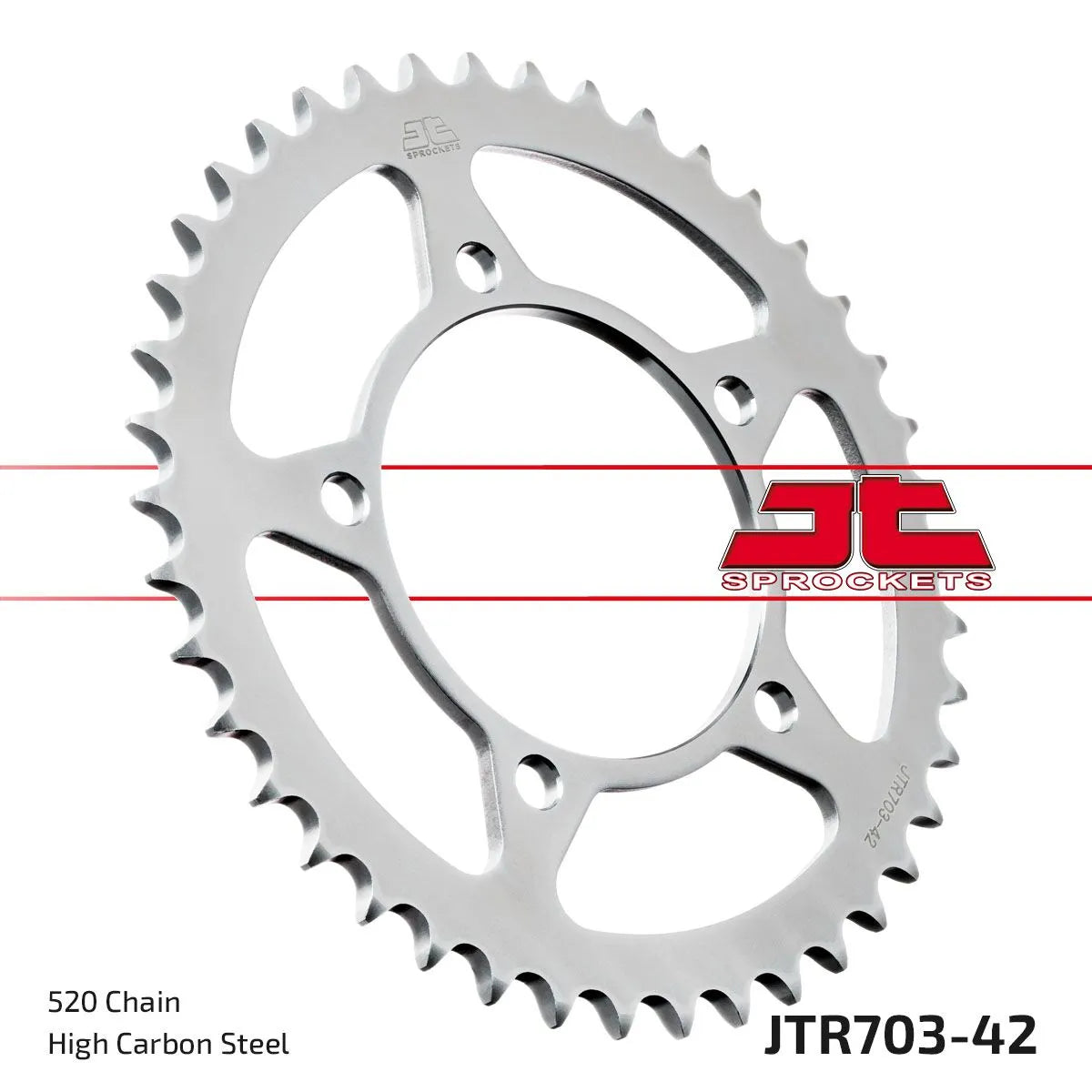 JT Sprockets Stahl-Kettenrad hinten 520-42 Zähne