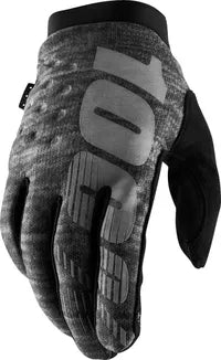 100% Brisker isolierte Offroad-Handschuhe – Schwarz/Meliert Grau