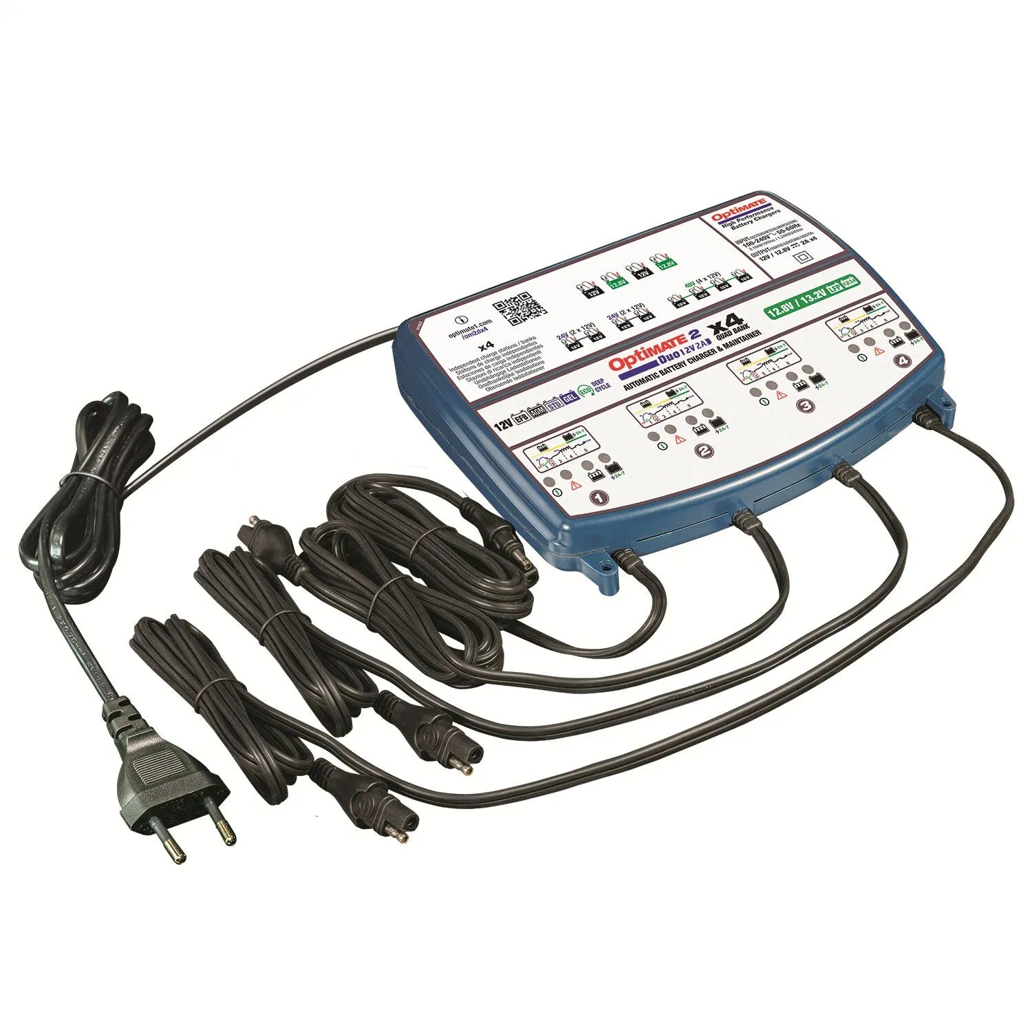 Tecmate Optimate 2 Duo X 4-Bank-Batterieerhaltungsgerät