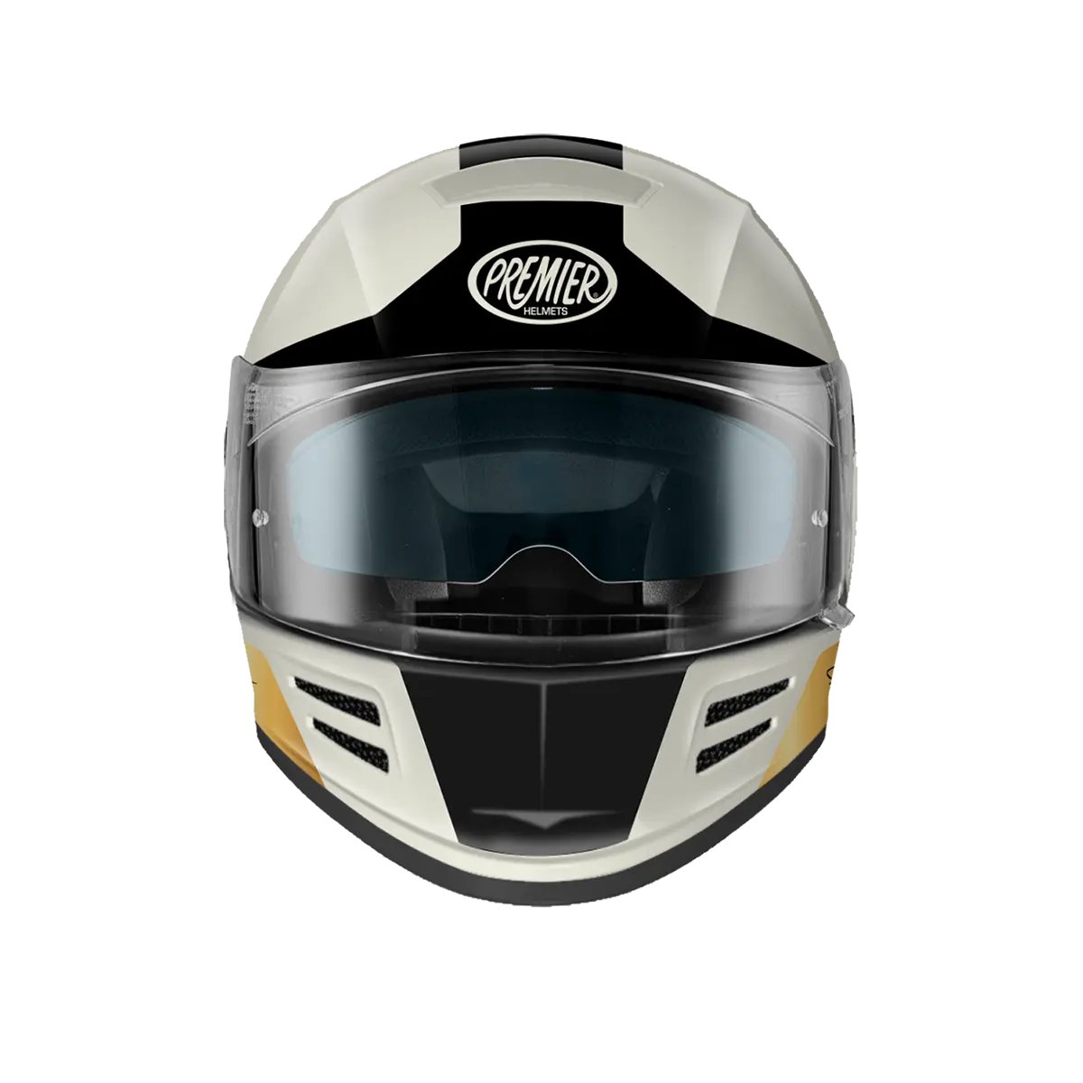 Premier Helmets Commander GP Integralhelm Street Gold/Weiß/Schwarz