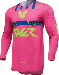 Thor Sportmode Flite Jersey – Blau/Fluoreszierendes Gelb/Fluoreszierendes Pink