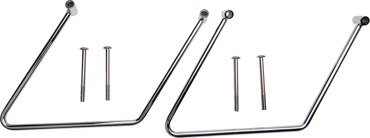 Verchromte Satteltaschenhalterungen