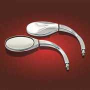 Zeigen Sie den verchromten, gedrehten kurzen Spiegel