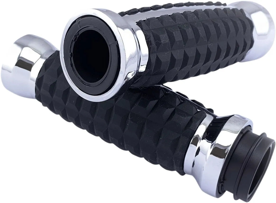 Drag Specialties Granatengriffe – Chrom/Schwarz