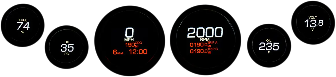 Dakota Digital Sechs-Gauge Mlx-Serie Kit