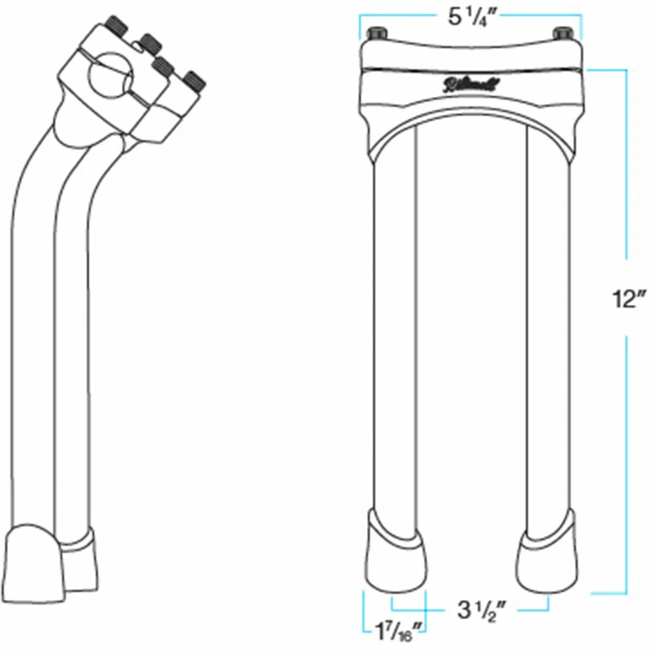 Biltwell Murdock 1" Lenkererhöhungen - Chromstahl
