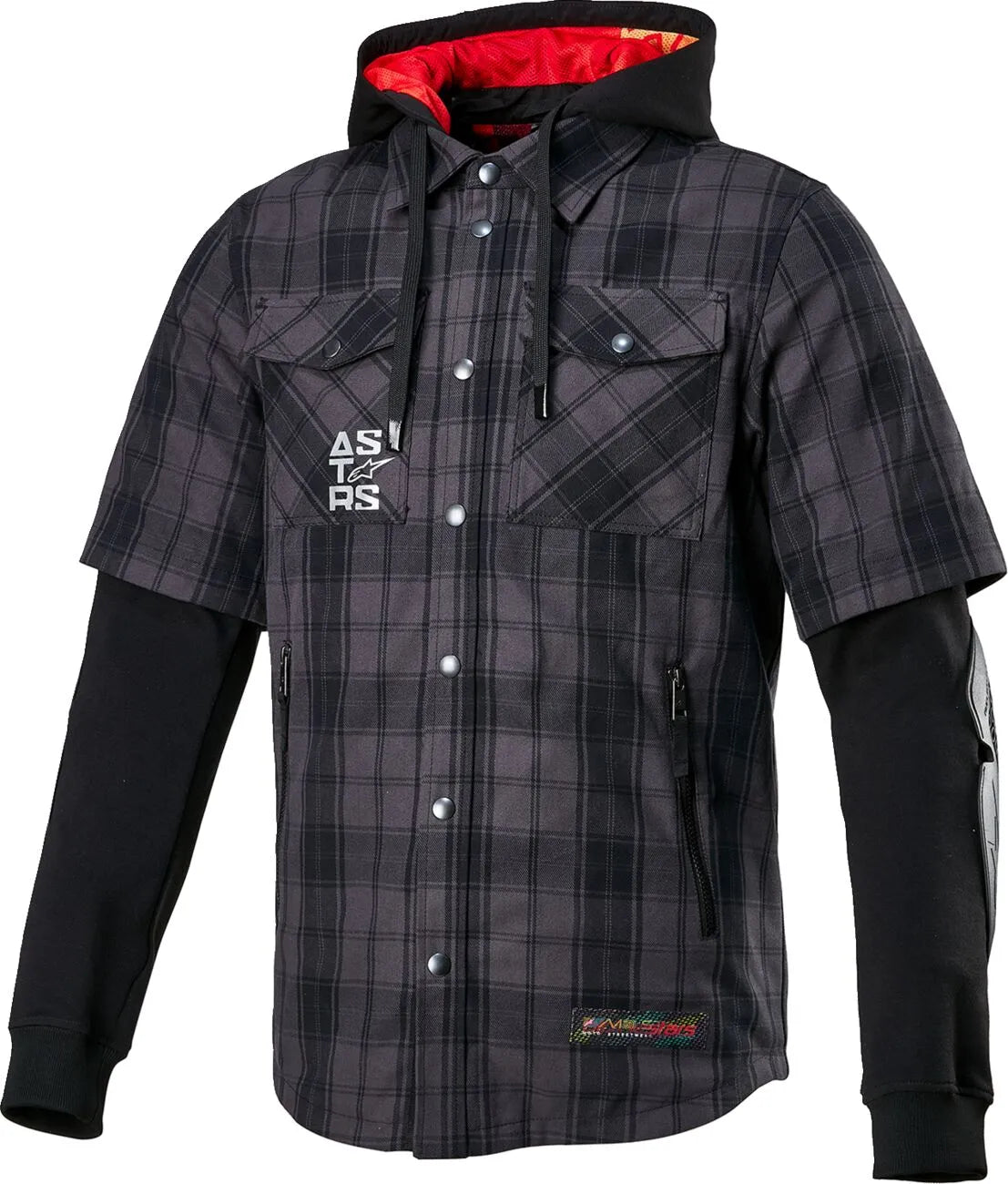 Alpinestars Mo.st.eq Tartan Motorradjacke - Schwarz/Grau