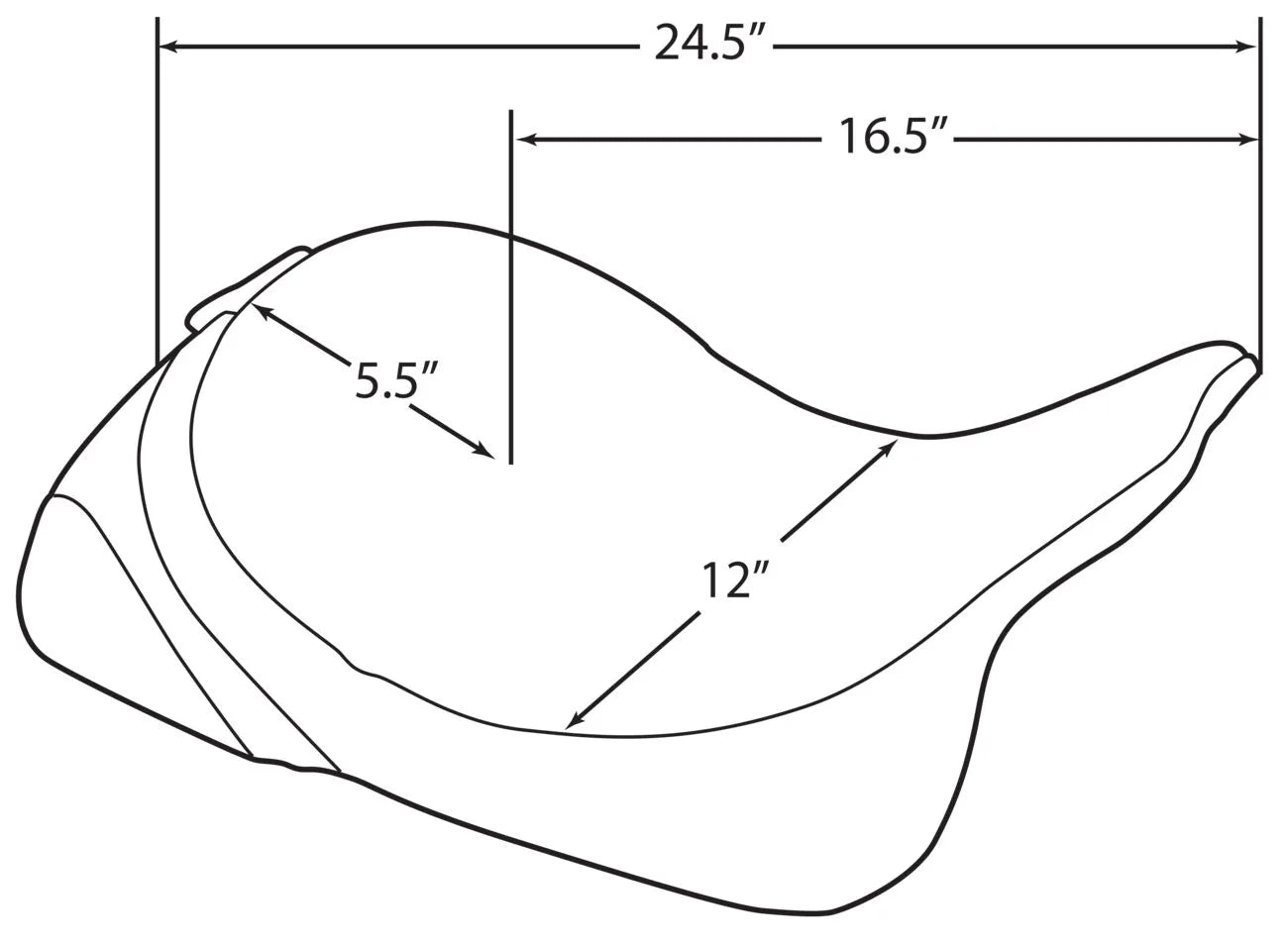 Drag Specialties Rückenlehnenkompatibler Solositz