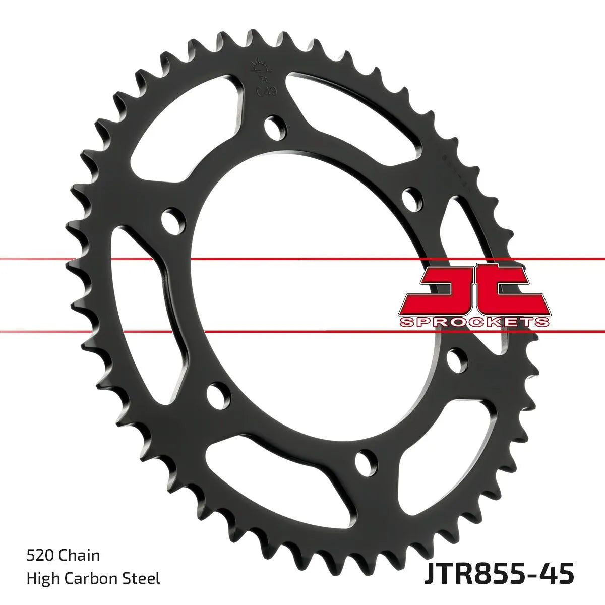 JT Sprockets Kettenrad hinten - 520, 45 Zähne, Schwarz verzinkt