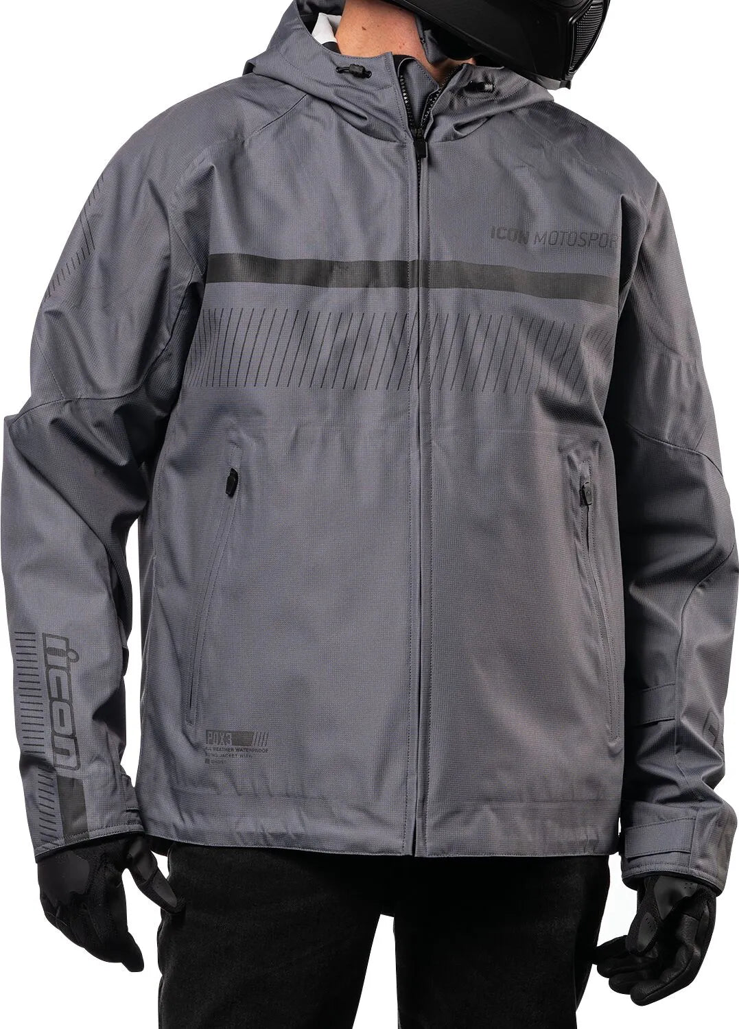 Icon Pdx3™ Allwetter-Motorradjacke für Herren – Grau
