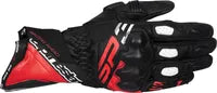 Alpinestars SP-3 Motorradhandschuhe aus Leder – Schwarz/Weiß/Leuchtend Rot