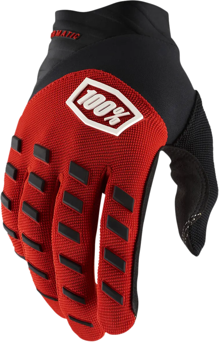 100 % Airmatic-Handschuhe für Jugendliche im Motocross-Bereich – Schwarz/Rot