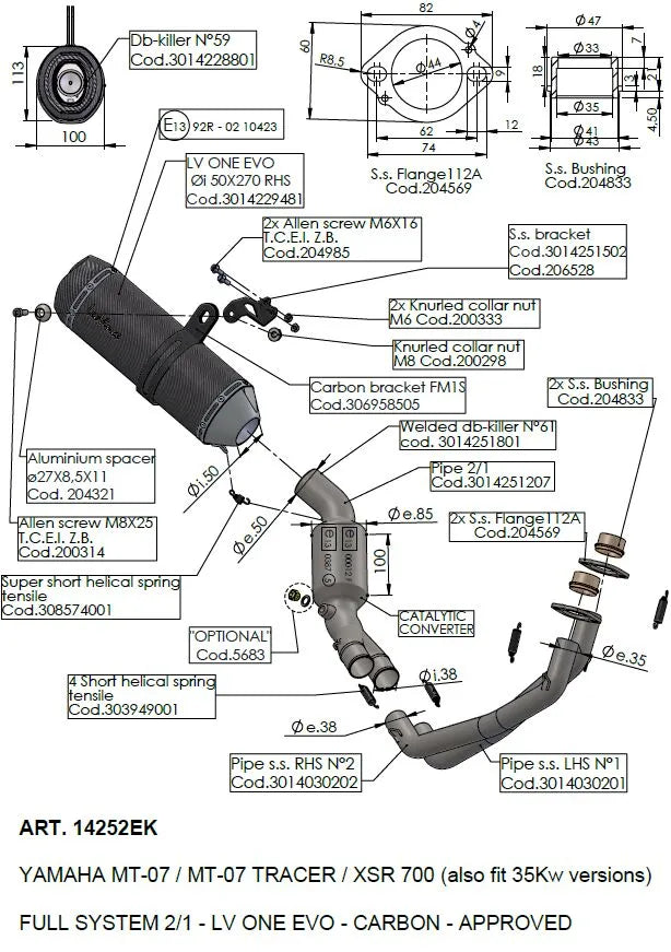 Leovince LV One Evo Carbon Komplettauspuffanlage