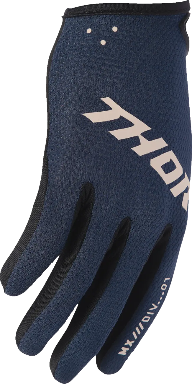 Thor Ridemode Static MX Handschuhe für Damen – Schwarz/Mitternacht