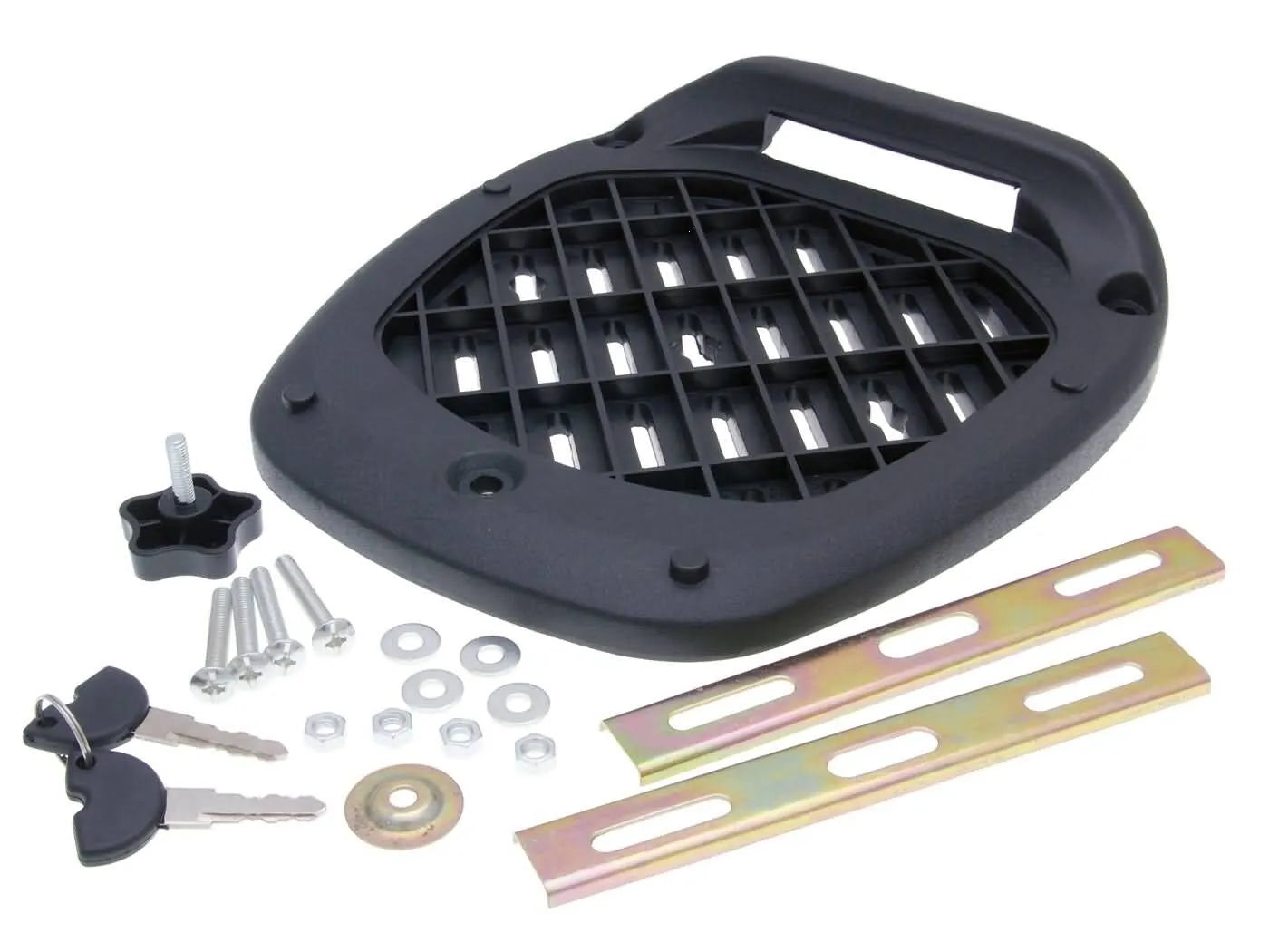 101 Octane Universal-Topcase – Schwarzer Kunststoff