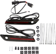 Ciro LED-Satteltaschen-Scharnierabdeckungen – Schwarz