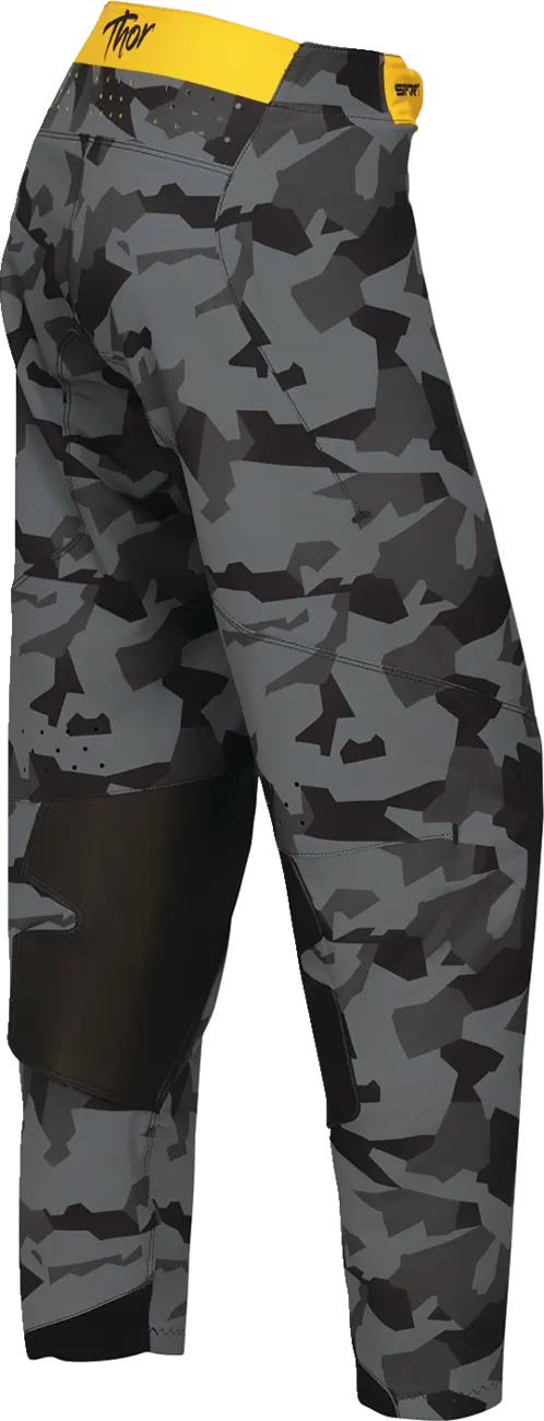Thor Damen Sportmode Shadow Hose – Schwarz/Gelb/Camo Grau