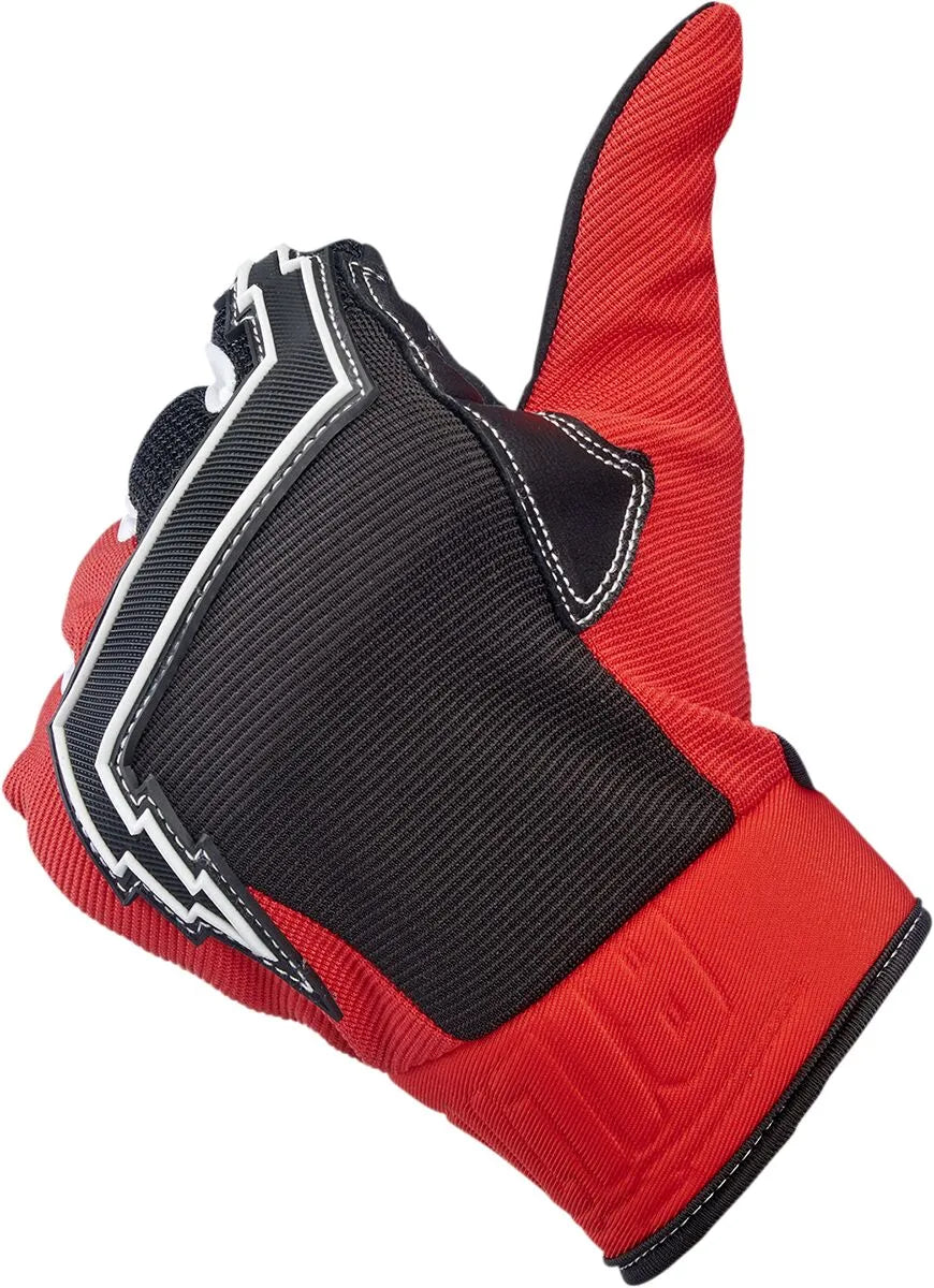 Biltwell Baja Handschuhe, Motocross-inspiriert – Schwarz/Rot