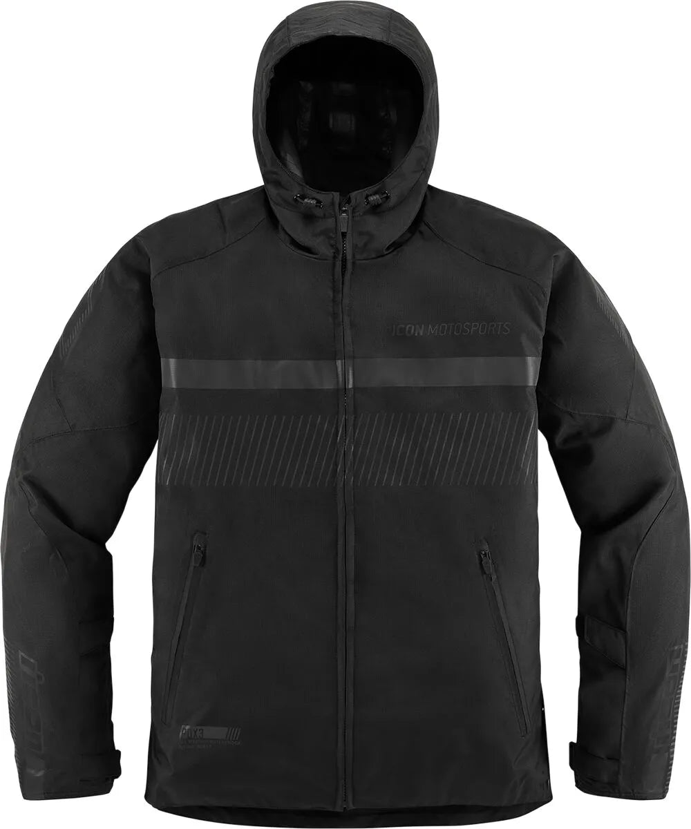Icon Pdx3™ Allwetter-Motorradjacke für Herren – Schwarz