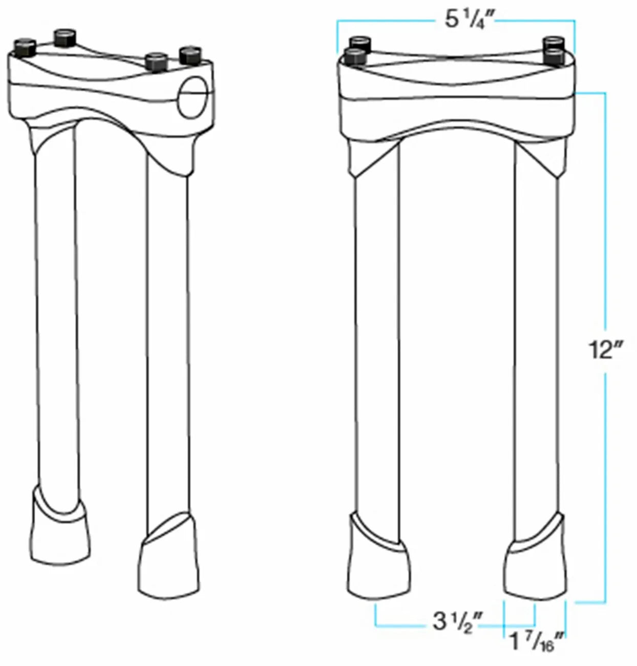 Biltwell Murdock Lenkererhöhungen - 1" Lenker