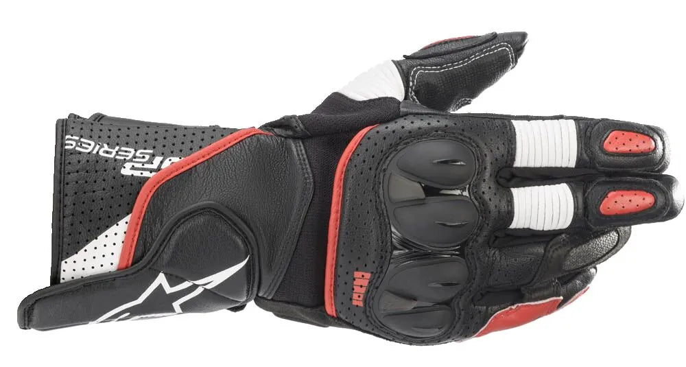 Alpinestars SP-2 V3 Lederhandschuhe – Schwarz/Rot/Weiß