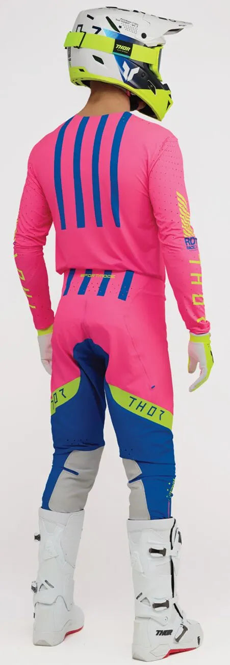 Thor Sportmode Flite Jersey – Blau/Fluoreszierendes Gelb/Fluoreszierendes Pink