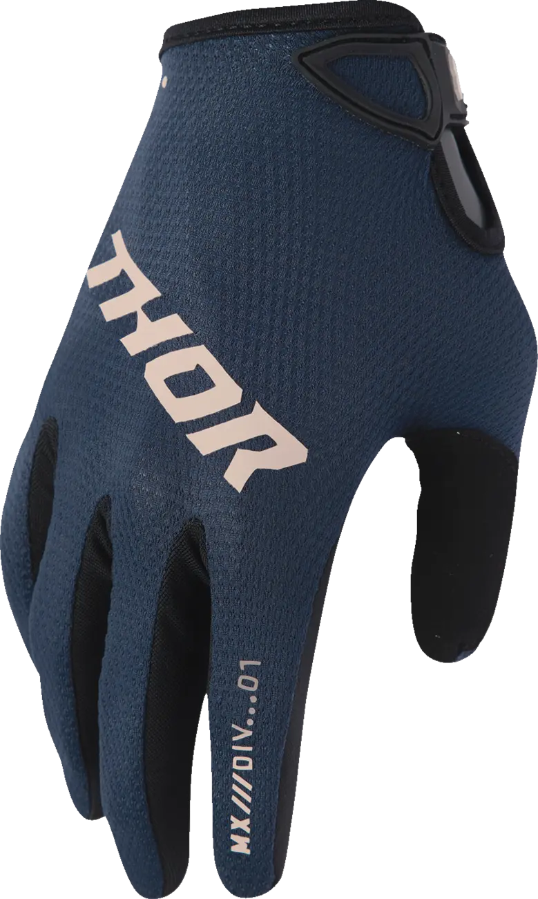 Thor Ridemode Static MX Handschuhe für Damen – Schwarz/Mitternacht
