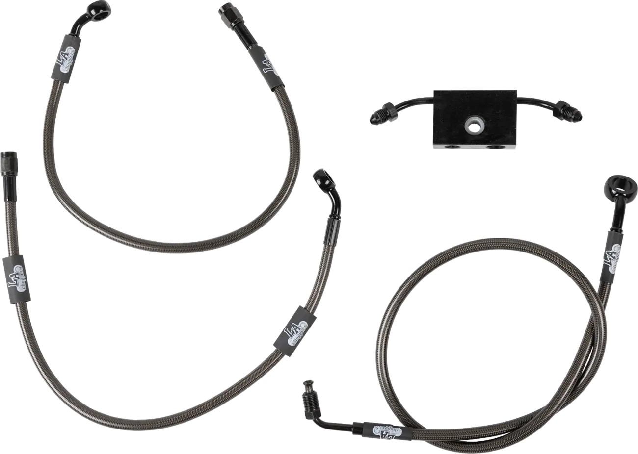 La Choppers Midnight Stahlflex-Bremsleitungssatz mit ABS