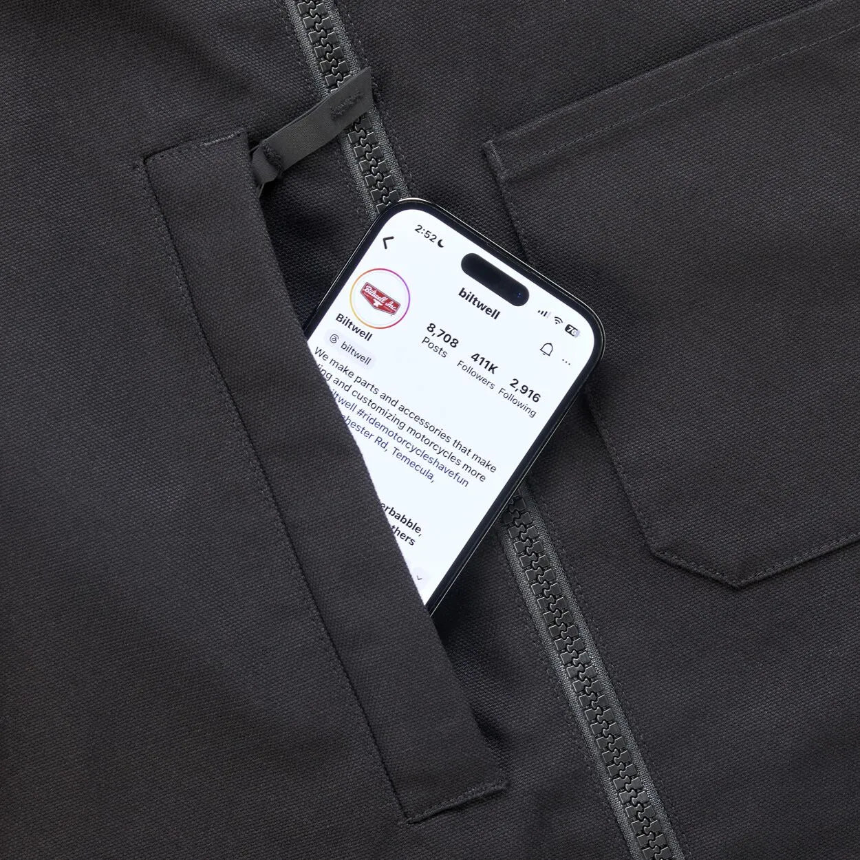 Biltwell 4-Gang Herren-Weste - Schwarz