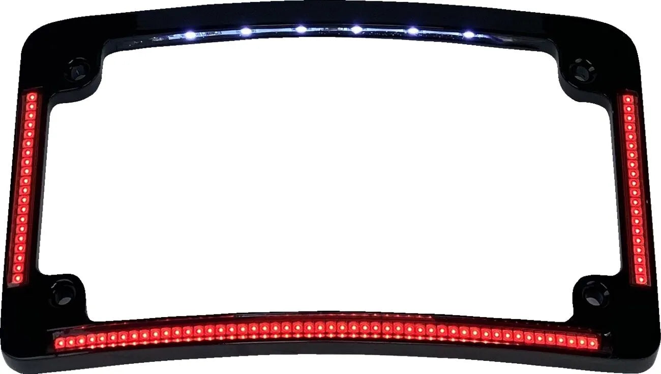 Custom Dynamics Radius Kennzeichenhalter mit roten LEDs
