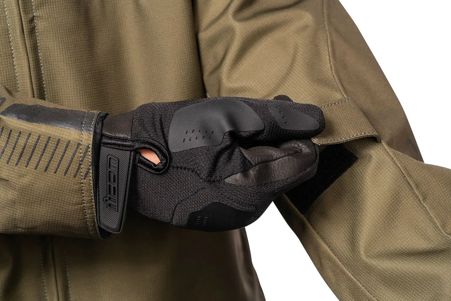 Icon Pdx3™ Allwetter-Motorradjacke für Herren – Olivgrün