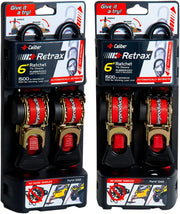 Caliber Retrax Zurrgurte mit Federcliphaken