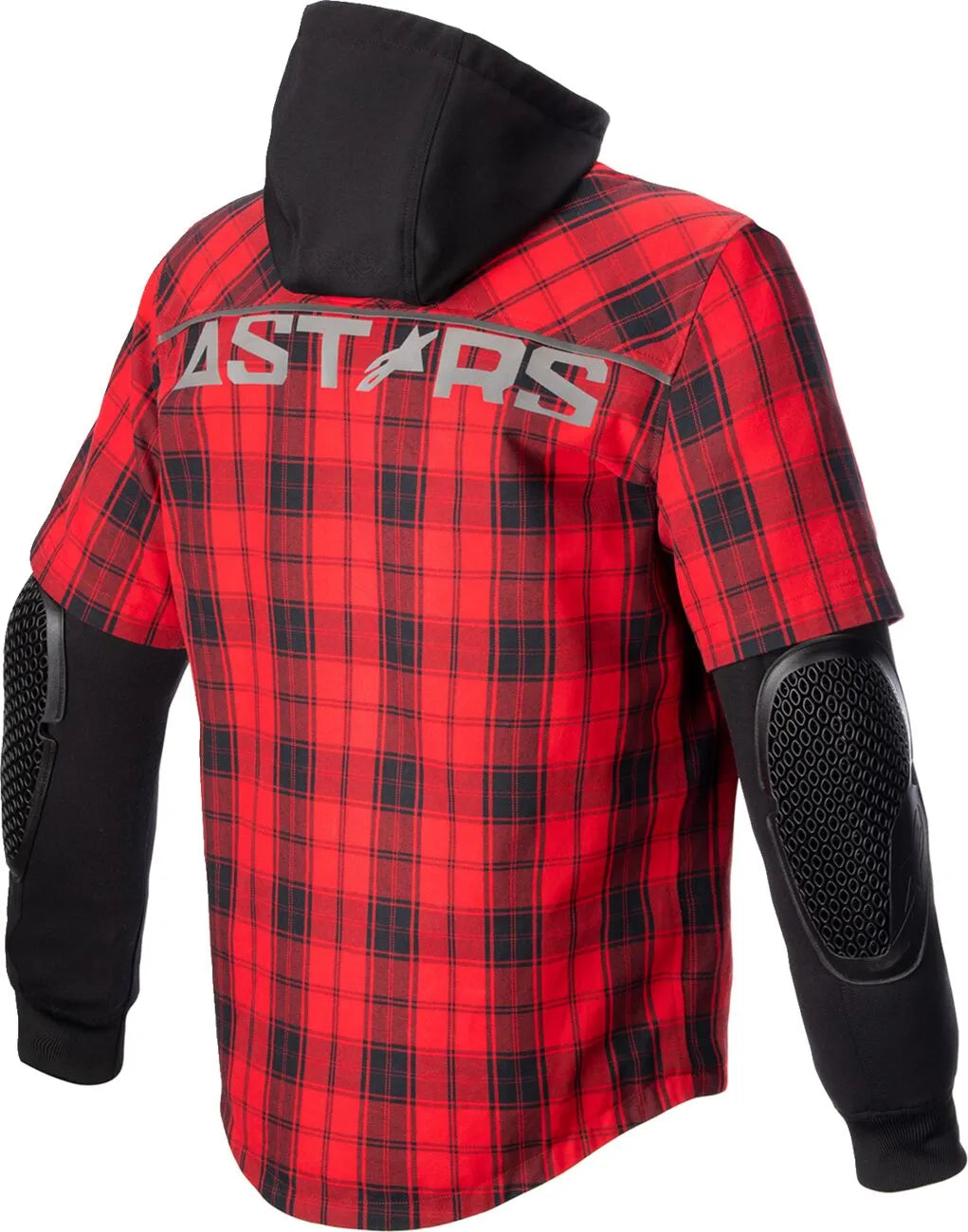 Alpinestars Mo.st.eq Tartan Motorradjacke - Schwarz/Rot