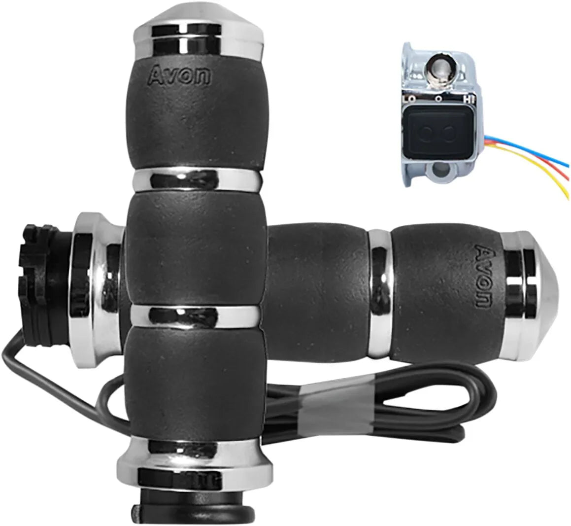 Avon Grips Heizgriffe 1 Zoll Schwarz/Chrom